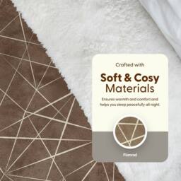 Keplin Large Electric Heated Throw Blanket, Fleece Wool Duvet, 9 Heat Setting in Brown - thumbnail 7