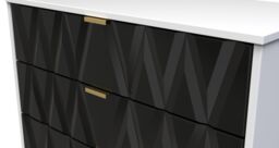 Ready Assembled 2 U Dallas 3 Drawer Chest (Ready Assembled) in Black - thumbnail 4