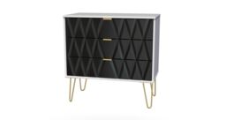 Ready Assembled 2 U Dallas 3 Drawer Chest (Ready Assembled) in Black - thumbnail 3