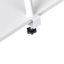 Wyld and Coco L Shaped Corner Desk White Wood Top Powder Coat Iron Legs Built - thumbnail 8
