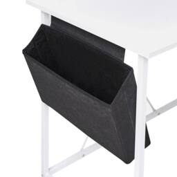 Wyld and Coco L Shaped Corner Desk White Wood Top Powder Coat Iron Legs Built - thumbnail 7