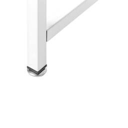 Wyld and Coco L Shaped Corner Desk White Wood Top Powder Coat Iron Legs Built - thumbnail 9
