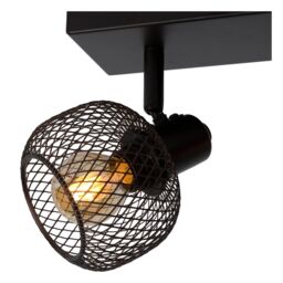 Lucide 'MAREN' Dimmable Rotatable Stylish Retro Twin Ceiling Spotlight 2xE14 in Black - thumbnail 5