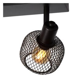 Lucide 'MAREN' Dimmable Rotatable Stylish Retro Twin Ceiling Spotlight 2xE14 in Black - thumbnail 4