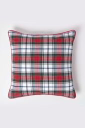 Homescapes Cotton Tartan Cushion Cover - Size: 30 cm x 50 cm - thumbnail 1