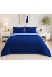 Ezysleep 10.5 Tog Soft Coverless Reversible Duvet Set with Pillowcase Cover in Blue - Size: Super King - thumbnail 2