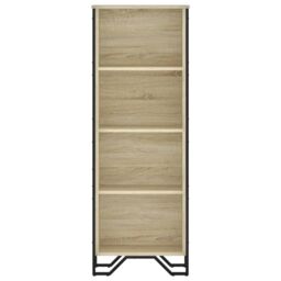 Berkfield Home Bookcase Sonoma Oak 50x31x137.5 cm Engineered Wood in Brown - thumbnail 4