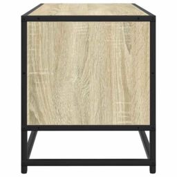 Berkfield Home TV Cabinet Sonoma Oak 80x34.5x40 cm Engineered Wood & Metal in Brown - thumbnail 5