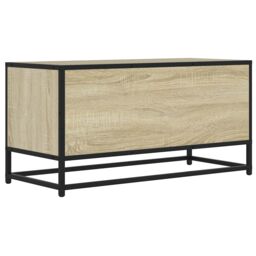 Berkfield Home TV Cabinet Sonoma Oak 80x34.5x40 cm Engineered Wood & Metal in Brown - thumbnail 6