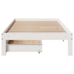 Berkfield Home Bed Frame with Drawers without Mattress White 90x200 cm - thumbnail 4