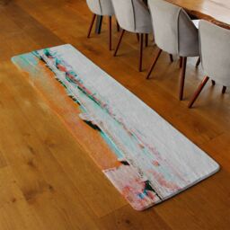 Benjamin Tate Design London Eye Veiw Orange Runner Rug in Natural - Size: 67 cm x 230 cm - thumbnail 2