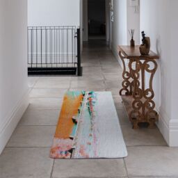 Benjamin Tate Design London Eye Veiw Orange Runner Rug in Natural - Size: 67 cm x 230 cm - thumbnail 3