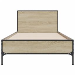 Berkfield Home Bed Frame without Mattress Sonoma Oak 75x190 cm Small Single in Brown - thumbnail 4