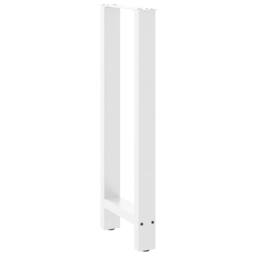 Berkfield Home Coffee Table Legs White 2 pcs 40x(100-101) cm Steel - thumbnail 4