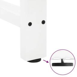 Berkfield Home Coffee Table Legs White 2 pcs 40x(100-101) cm Steel - thumbnail 9