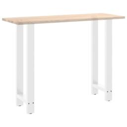 Berkfield Home Coffee Table Legs White 2 pcs 40x(100-101) cm Steel - thumbnail 8