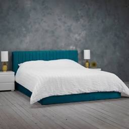 Lemon Pavilion Furniture Berlin Kingsize Bed - Velvet - L210 x W168 x H87 cm - Teal in Blue - Size: King - thumbnail 2