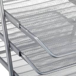 MANTRARAJ 4 Tier Letter Tray A4 Mesh Filing Trays Holder in Metallic Silver - thumbnail 2