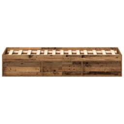 Berkfield Home Durable Bed Frame without Mattress Old Wood 135x190 cm Engineered Wood in Brown - thumbnail 6