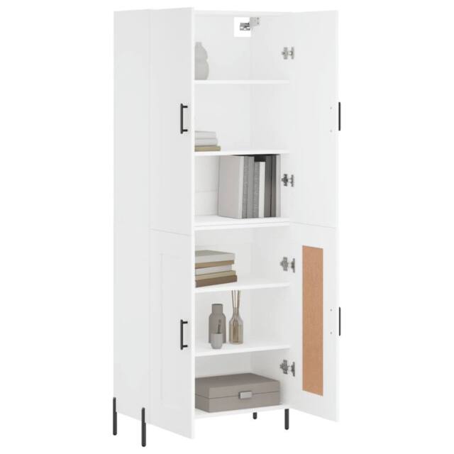 Berkfield Home Highboard White 69.5x34x180 cm Engineered Wood - image 1