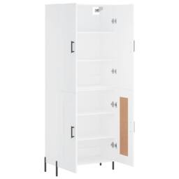 Berkfield Home Highboard White 69.5x34x180 cm Engineered Wood - thumbnail 4