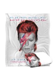 David Bowie Glass Spider Tour Ticket Silky Touch Super Soft Throw Blanket 152 X 127 cm in White - thumbnail 2