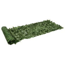 Berkfield Home Balcony Screen with Dark Green Leaves 200x75 cm - thumbnail 1