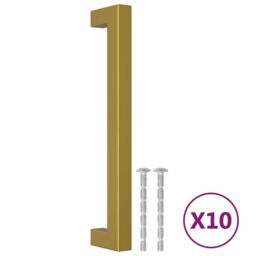 Berkfield Home Cabinet Handles 10 pcs Gold 160 mm Stainless Steel - thumbnail 2