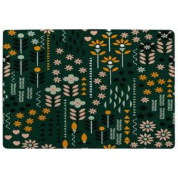 Benjamin Tate Design Selection Of Flowers Print Rug in Natural - Size: Large - thumbnail 1