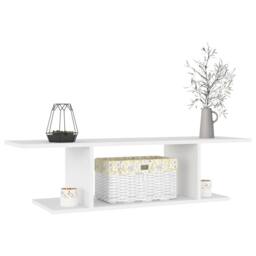 Berkfield Home Wall Mounted TV Cabinet White 103x30x26.5 cm - thumbnail 1