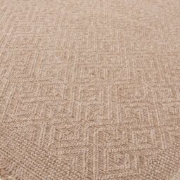 THE RUGS Jute Looking Greek Key Design Outdoor Rugs in Beige Nature 5100N in Natural - Size: 80 cm x 150 cm - thumbnail 3