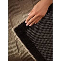 THE RUGS Scala Handwoven Wool Rug Geometric Checkered Low Pile in Brown - Size: 200 cm x 230 cm - thumbnail 8