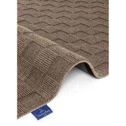 THE RUGS Scala Handwoven Wool Rug Geometric Checkered Low Pile in Brown - Size: 200 cm x 230 cm - thumbnail 7