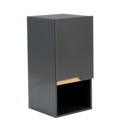 Home Source Bathroom Cabinet Wall Mounted Storage Shelf Organiser Cupboard Vanity in Dark Grey - thumbnail 6