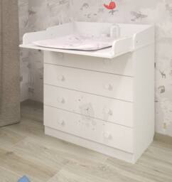 Shefa Line Shefa 800 Kids Changing Dresser Teddy White (2 Boxes) - thumbnail 1