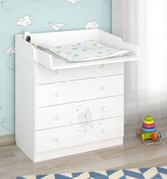 Shefa Line Shefa 800 Kids Changing Dresser Teddy White (2 Boxes) - thumbnail 2