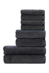 CHRISTY 'Cirrus' Lightweight Fluffy Softloft Cotton 8 Piece Towel Bale in Charcoal - thumbnail 1