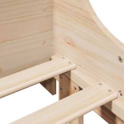 Berkfield Home Bed Frame without Mattress 75x190 cm Small Single Solid Wood Pine in Light Tan - thumbnail 9