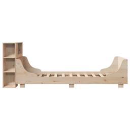 Berkfield Home Bed Frame without Mattress 75x190 cm Small Single Solid Wood Pine in Light Tan - thumbnail 7