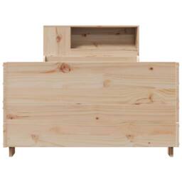 Berkfield Home Bed Frame without Mattress 75x190 cm Small Single Solid Wood Pine in Light Tan - thumbnail 4