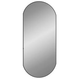 Berkfield Home Wall Mirror Black 90x40 cm Oval - thumbnail 1