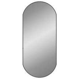 Berkfield Home Wall Mirror Black 90x40 cm Oval - thumbnail 3