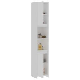 Berkfield Home Bathroom Cabinet White 30x30x183.5 cm Engineered Wood - thumbnail 4