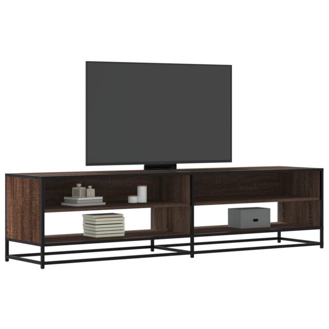 Berkfield Home TV Cabinet Brown Oak 180.5x40x46 cm Engineered Wood - image 1