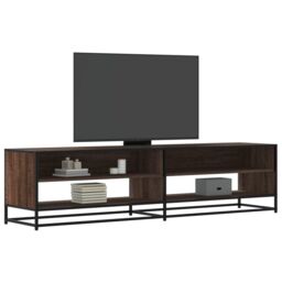 Berkfield Home TV Cabinet Brown Oak 180.5x40x46 cm Engineered Wood - thumbnail 1
