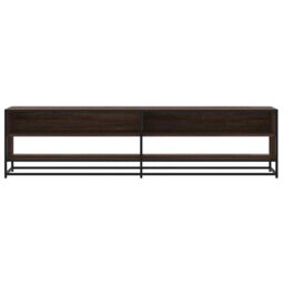 Berkfield Home TV Cabinet Brown Oak 180.5x40x46 cm Engineered Wood - thumbnail 4