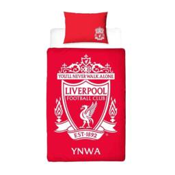 Liverpool FC You´ll Never Walk Alone Reversible Duvet Set in Red - Size: Single
