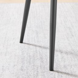 FurnitureboxUK Braxton 2x Cream Boucle Fabric Black Leg Dining Chair - thumbnail 9