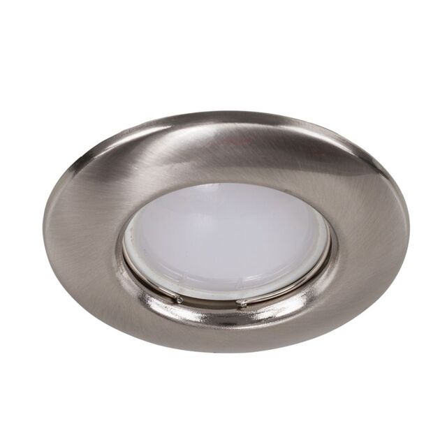ValueLights Downlight Fixed Ceiling Light Fitting 6 Pack With Cool White Bulbs in Silver - image 1