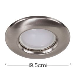 ValueLights Downlight Fixed Ceiling Light Fitting 6 Pack With Cool White Bulbs in Silver - thumbnail 5